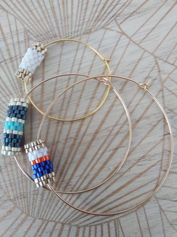 Pendentif Miyuki - NGo - Blanc Doré 10 perles – Image 3