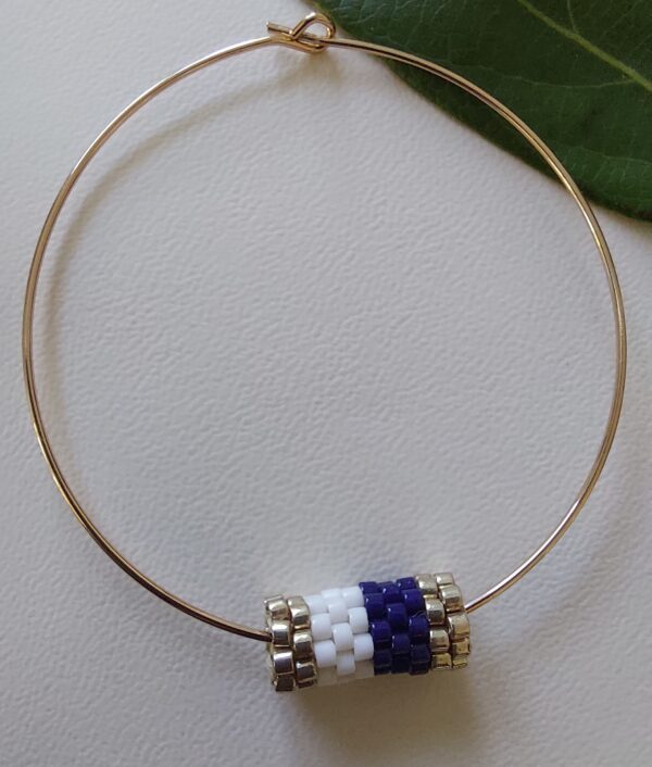 Pendentif Miyuki - Blanc Bleu 12 perles – Image 3