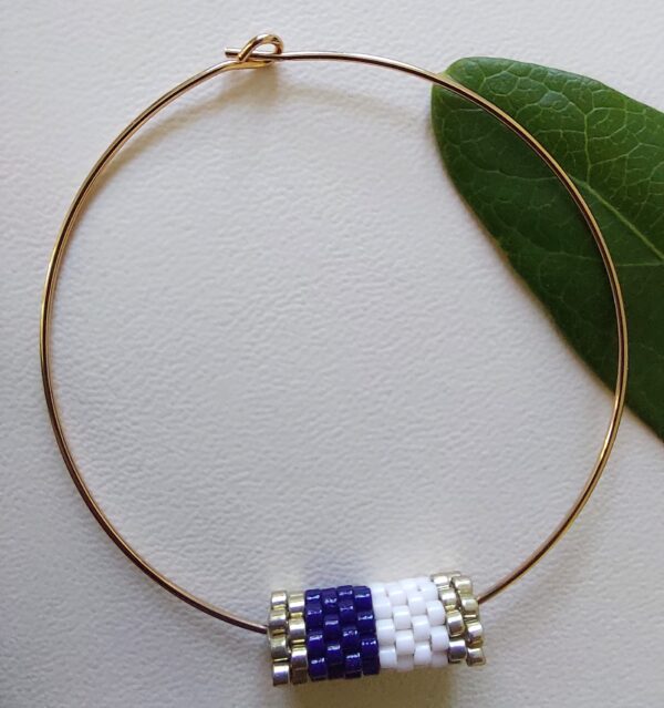 Pendentif Miyuki - Blanc Bleu 12 perles – Image 4