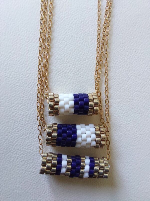 Pendentif Miyuki - Blanc Bleu 12 perles – Image 5
