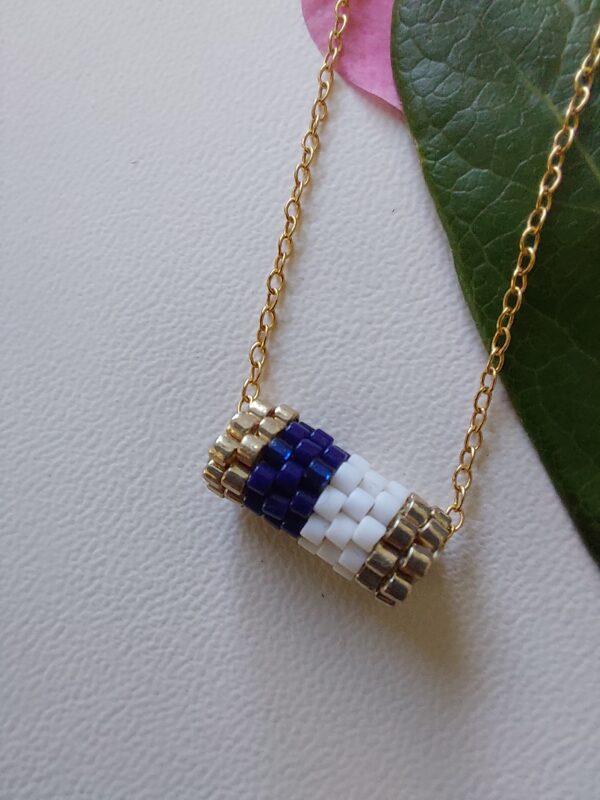 Pendentif Miyuki - Blanc Bleu 12 perles – Image 6