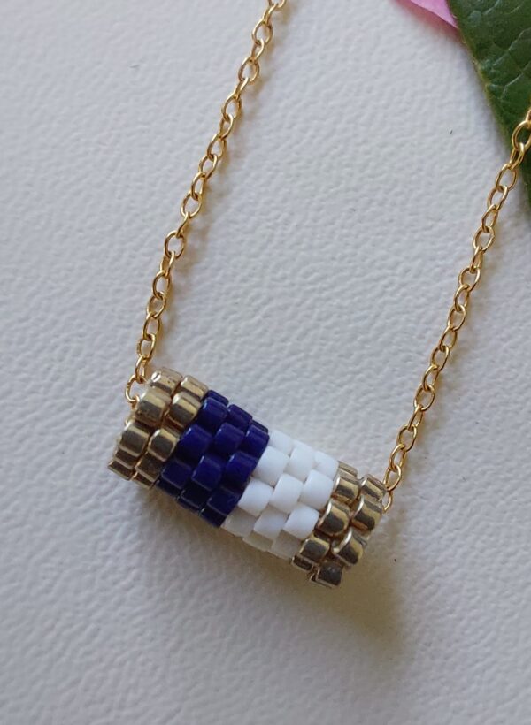 Pendentif Miyuki - Blanc Bleu 12 perles – Image 7