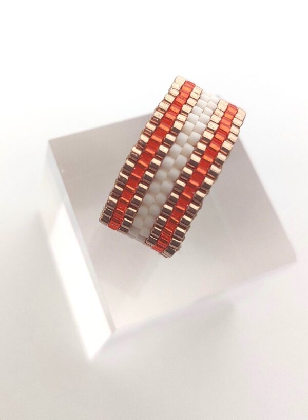 Bague Miyuki – Le Ndop Heu Mandarine – Image 4