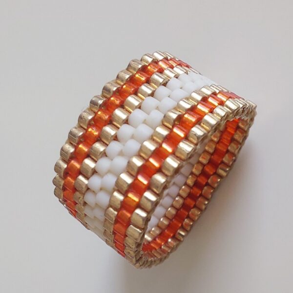Bague Miyuki – Le Ndop Heu Mandarine – Image 2