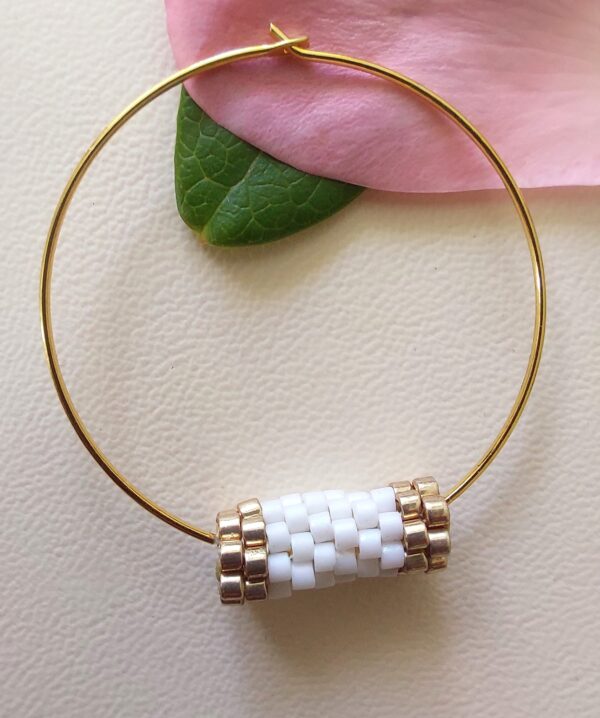 Pendentif Miyuki - NGo - Blanc Doré 10 perles – Image 5