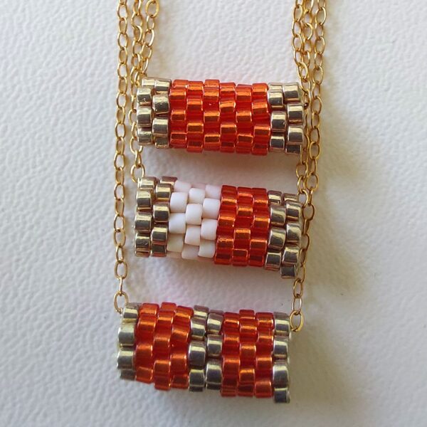 Pendentif Miyuki - Blanc Orange 10 perles – Image 5