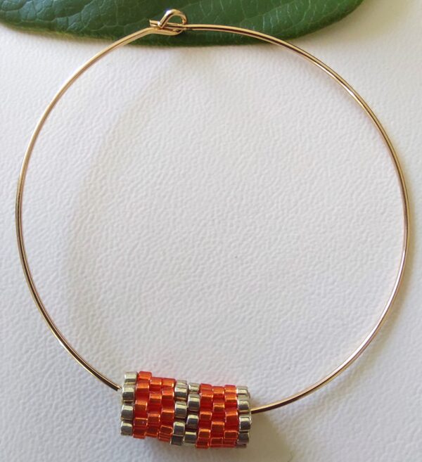 Pendentif Miyuki - Blanc Orange 10 perles – Image 2